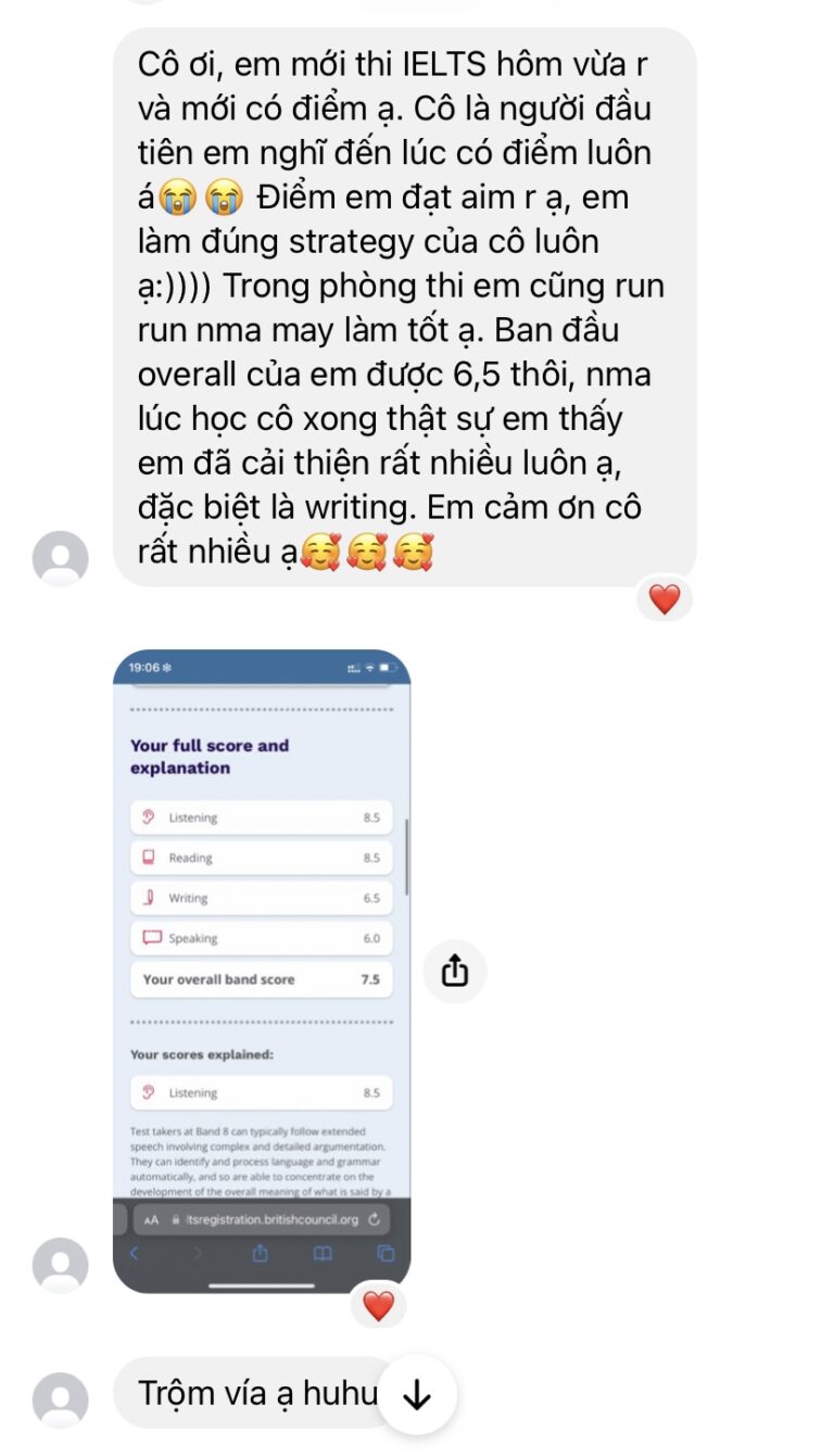 Ngoc Anh ielts 7.5
