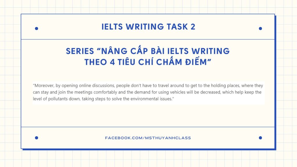 nâng cấp câu văn theo 4 tiêu chí chấm ielts writing